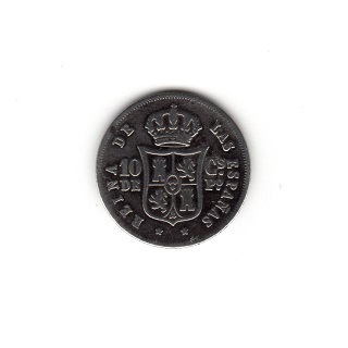 1868N 10 CENTAVOS DE PESO