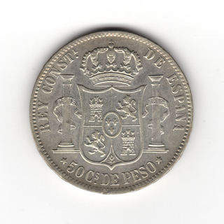 1885N 50 CENTAVOS DE PESO