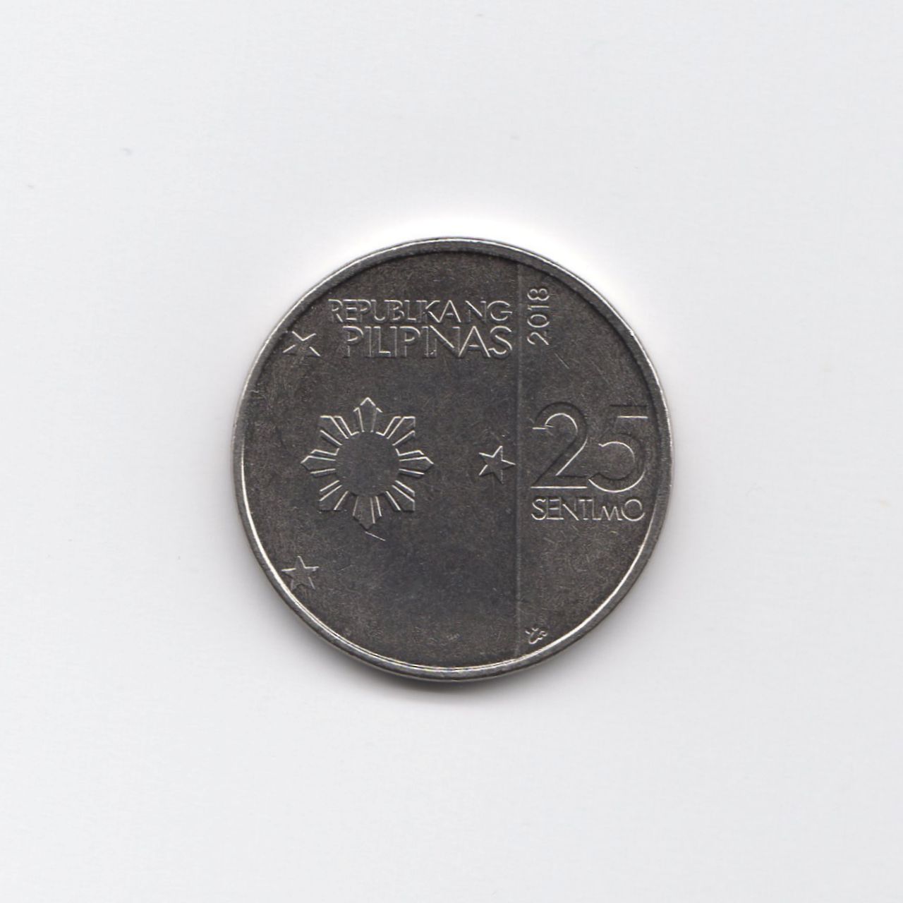 フィリピンの硬貨 2018年 25 SENTIMO