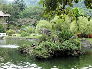 台湾：国立故宮博物院 至善園の龍頭噴水