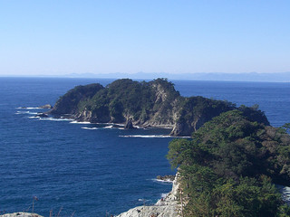 静岡県：らんの里 展望デッキの三四郎島