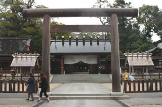 京都府：丹後 籠神社の二ノ鳥居と神門