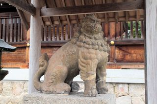 京都府：丹後 籠神社の吽形狛犬