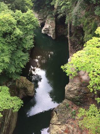 山梨県：猿橋の桂川渓谷