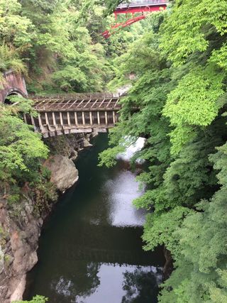 山梨県：猿橋から下流方向