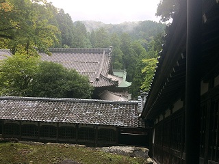 福井県：永平寺の一文字廊と仏殿