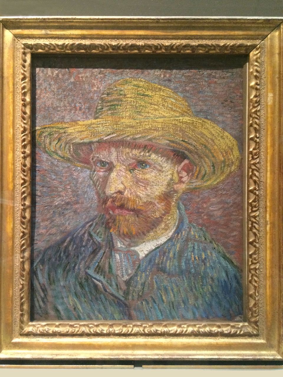 NY：メトロポリタン美術館、ゴッホの麦わら帽をかぶった自画像(Self Portrait with Straw Hat)