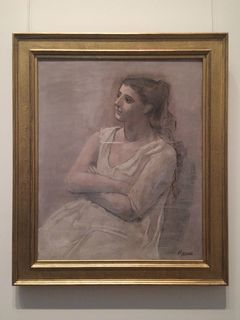 NY：メトロポリタン美術館、ピカソの白を着た女性(Woman in White)