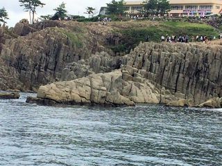 福井県：東尋坊のライオン岩